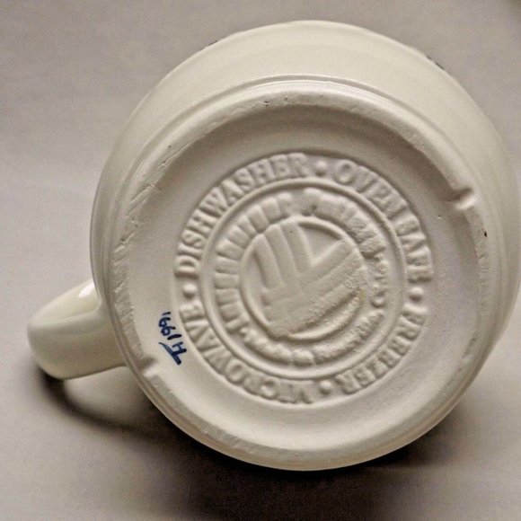 Longaberger Pottery Classic Blue Juice Pitcher  Roseville Ohio 1991 Original Box - Picture 7 of 9